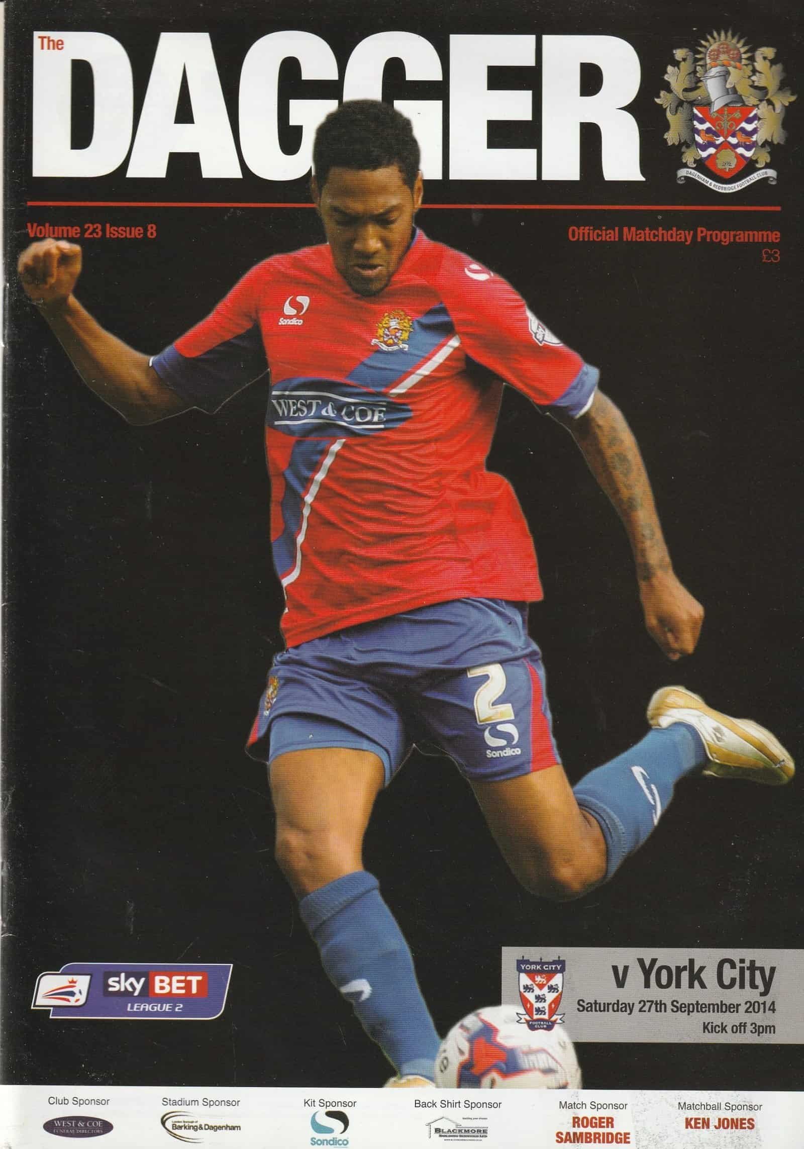 Dagenham & Redbridge v York City 27-Sep-2014