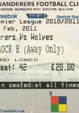 Bolton Wanderers v Wolverhampton Wanderers  01-Feb-2011