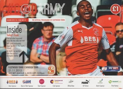 Fleetwood Town v Swindon Town 21-Nov-2015