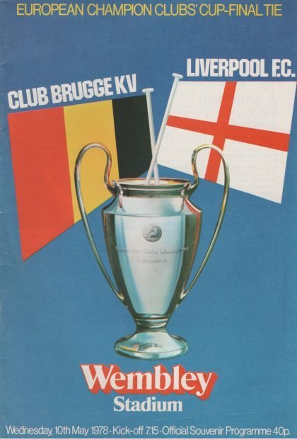 Club Brugge v Liverpool  10-May-1978