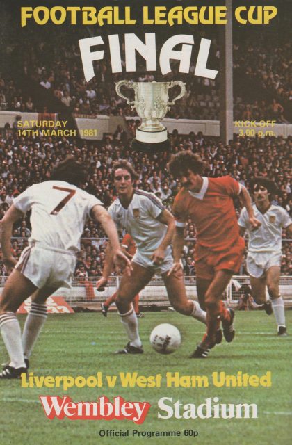 Liverpool v West Ham United  14-Mar-1981
