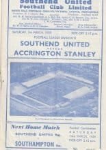 Southend United v Accrington Stanley 07-Mar-1959