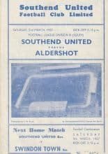 Southend United v Aldershot 02-Mar-1957