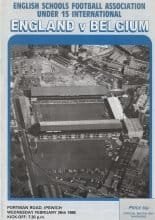 England u15 v Belgium u15  26-Feb-1986