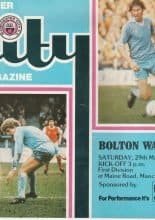 Manchester City v Bolton Wanderers 29-Mar-1980