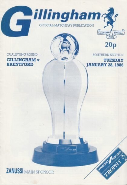 Gillingham v Brentford 28-Jan-1986