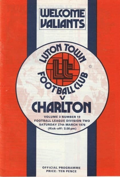 Luton Town v Charlton Athletic 27-Mar-1976