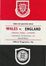 Wales v England 15-Nov-1972