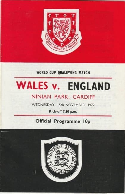 Wales v England 15-Nov-1972