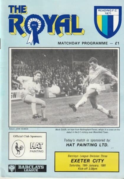 Reading v Exeter City 19-Jan-1991