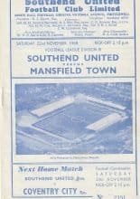 Southend United v Mansfield Town 22-Nov-1958