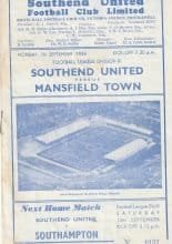 Southend United v Mansfield Town 07-Sep-1959