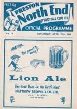 Preston North End v Northampton Town 25-Apr-1964