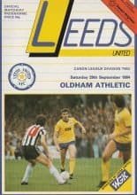 Leeds United v Oldham Athletic 29-Sep-1984