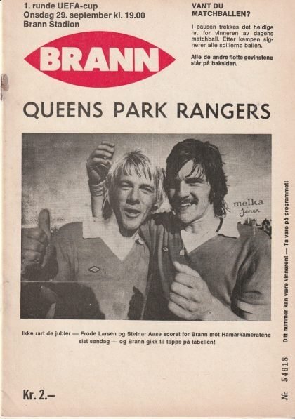 SK Brann Bergen v Queens Park Rangers   29-Sep-1976
