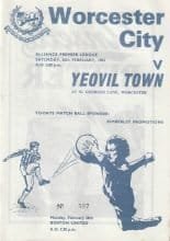 Worcester City v Yeovil Town 26-Feb-1983