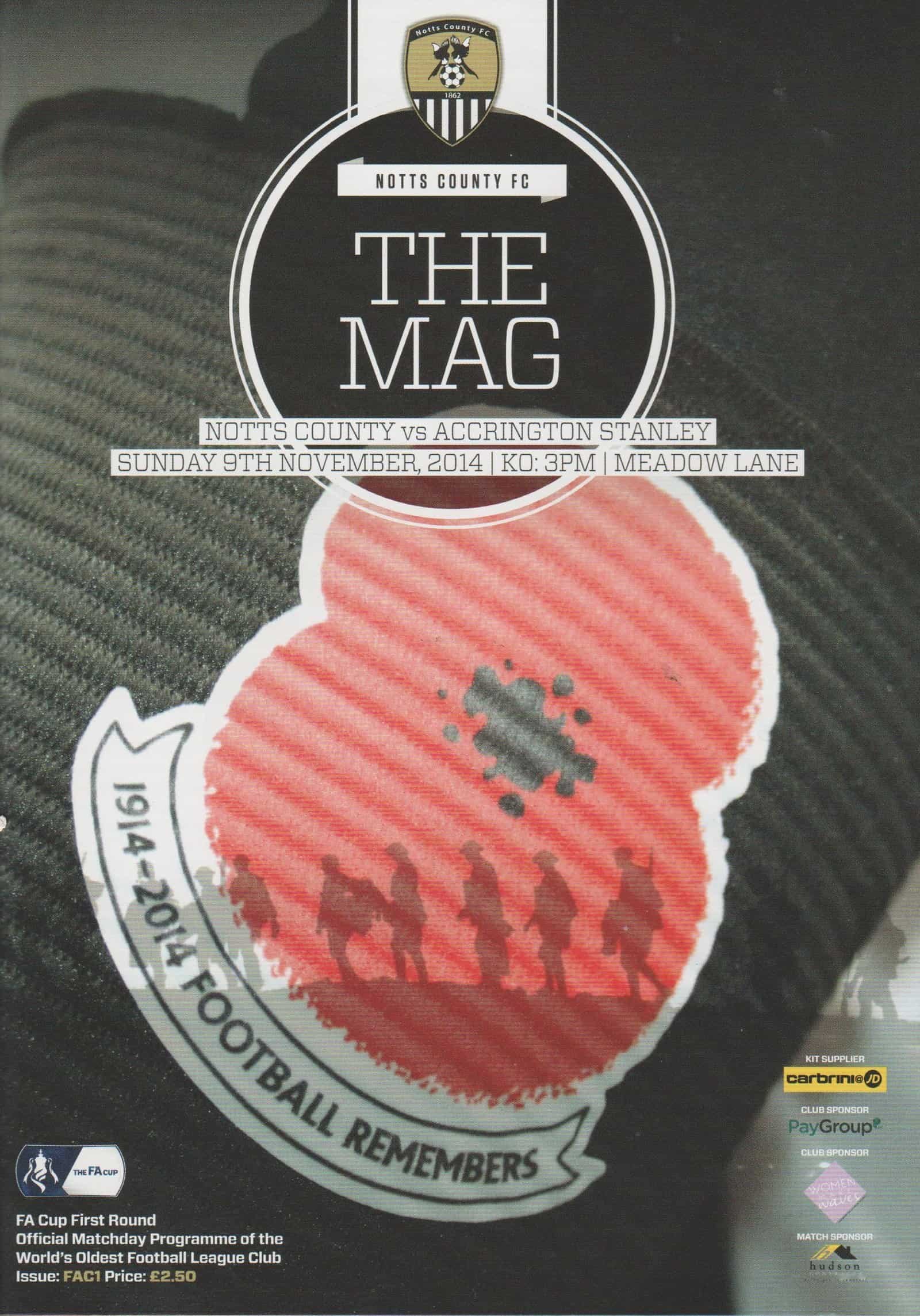 Notts County v Accrington Stanley 09-Nov-2014