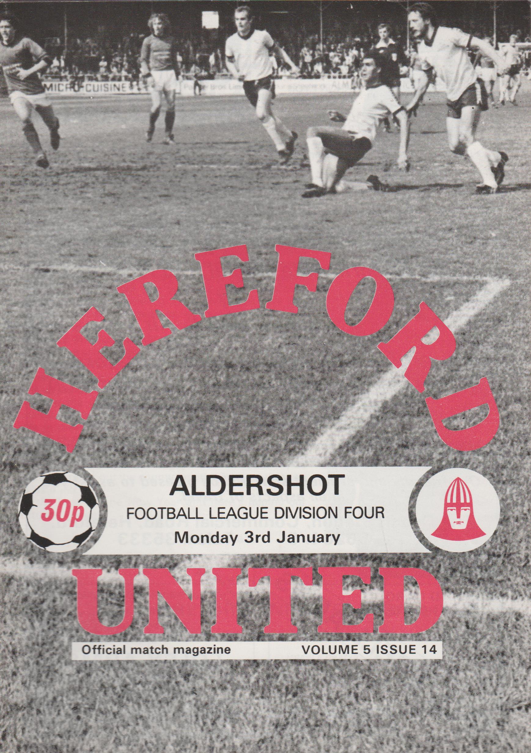 Hereford United v Aldershot 03-Mar-1990
