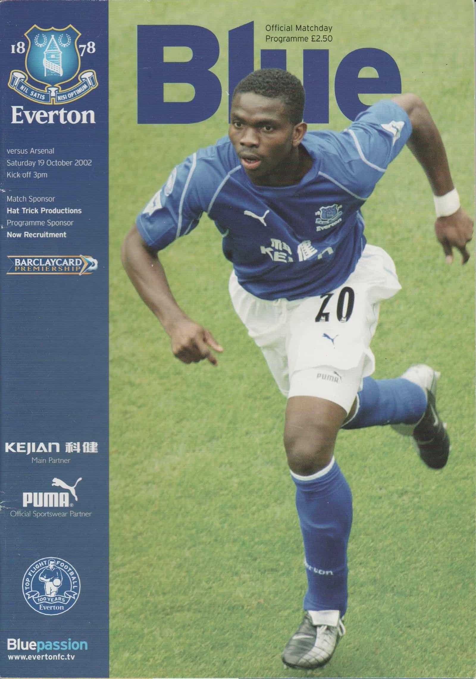 Everton v Arsenal 19-Oct-2002