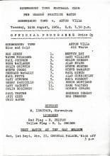 Shrewsbury Town v Aston Villa 14-Aug-1984