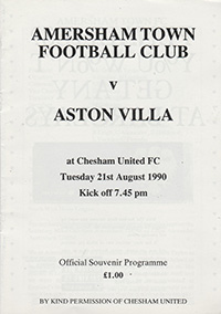 Amersham Town v Aston Villa 21-Aug-1990