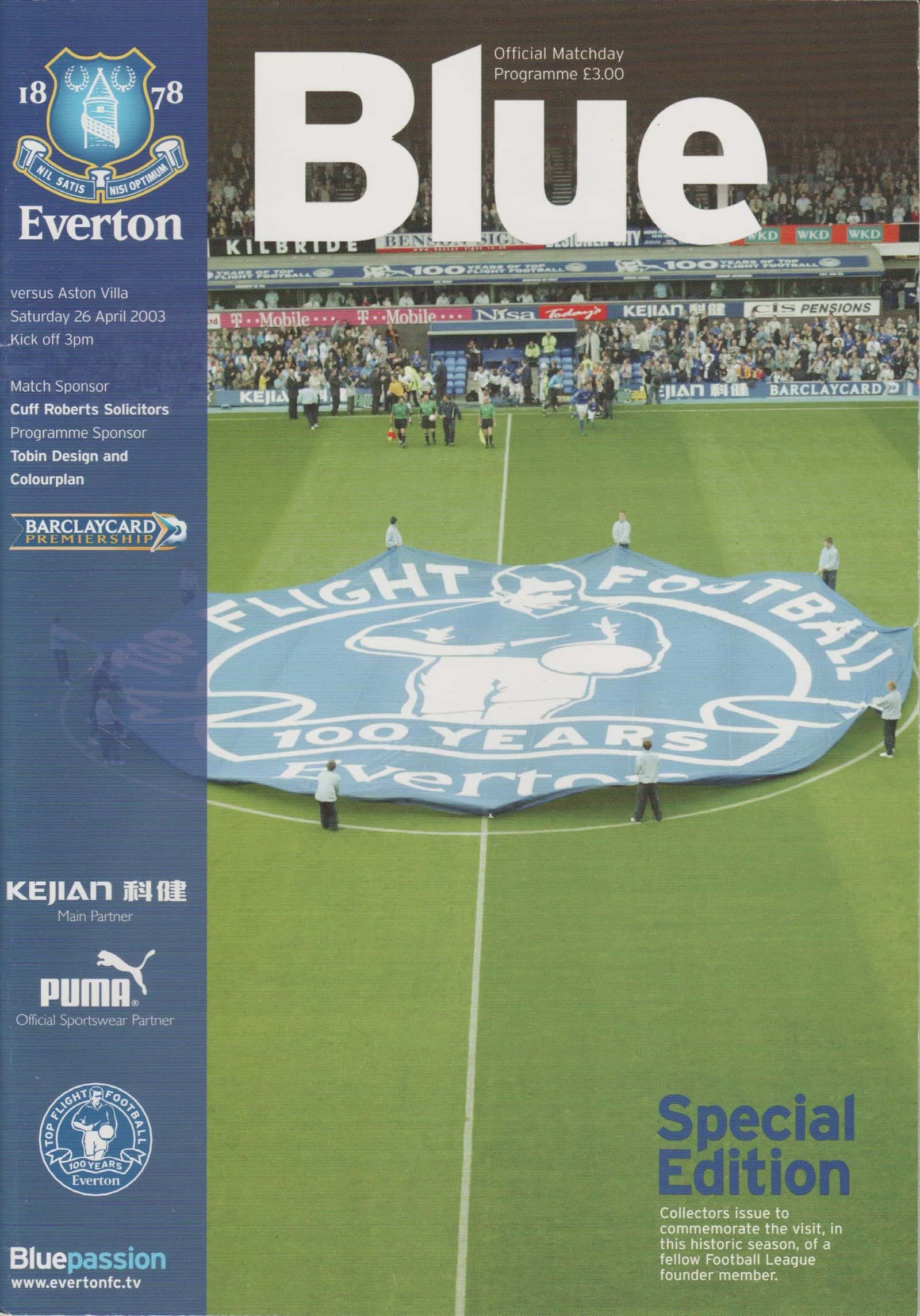 Everton v Aston Villa 26-Apr-2003