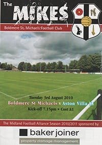 Boldmere St Michaels v Aston Villa 03-Aug-2010