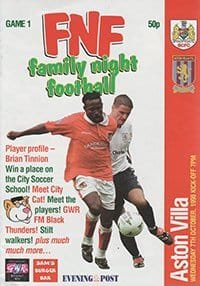 Bristol City u21 v Aston Villa u21 07-Oct-1998