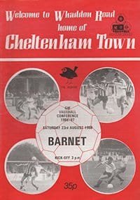 Cheltenham Town v Barnet 23-Aug-1986