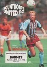 Scunthorpe United v Barnet 24-Apr-1993
