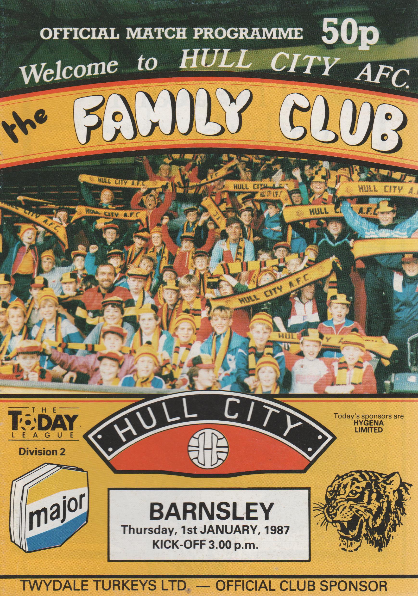 Hull City v Barnsley 01-Jan-1987