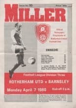 Rotherham United v Barnsley 07-Apr-1980