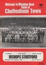 Cheltenham Town v Bishop Stortford 08-Feb-1986