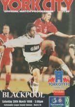 York City v Blackpool 28-Mar-1998