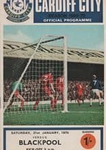 Cardiff City v Blackpool 31-Jan-1970