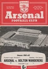 Arsenal v Bolton Wanderers 13-Jan-1962