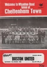 Cheltenham Town v Boston United 15-Mar-1986
