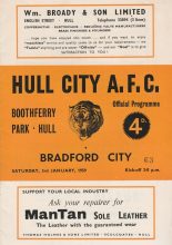 Hull City v Bradford City 03-Jan-1959
