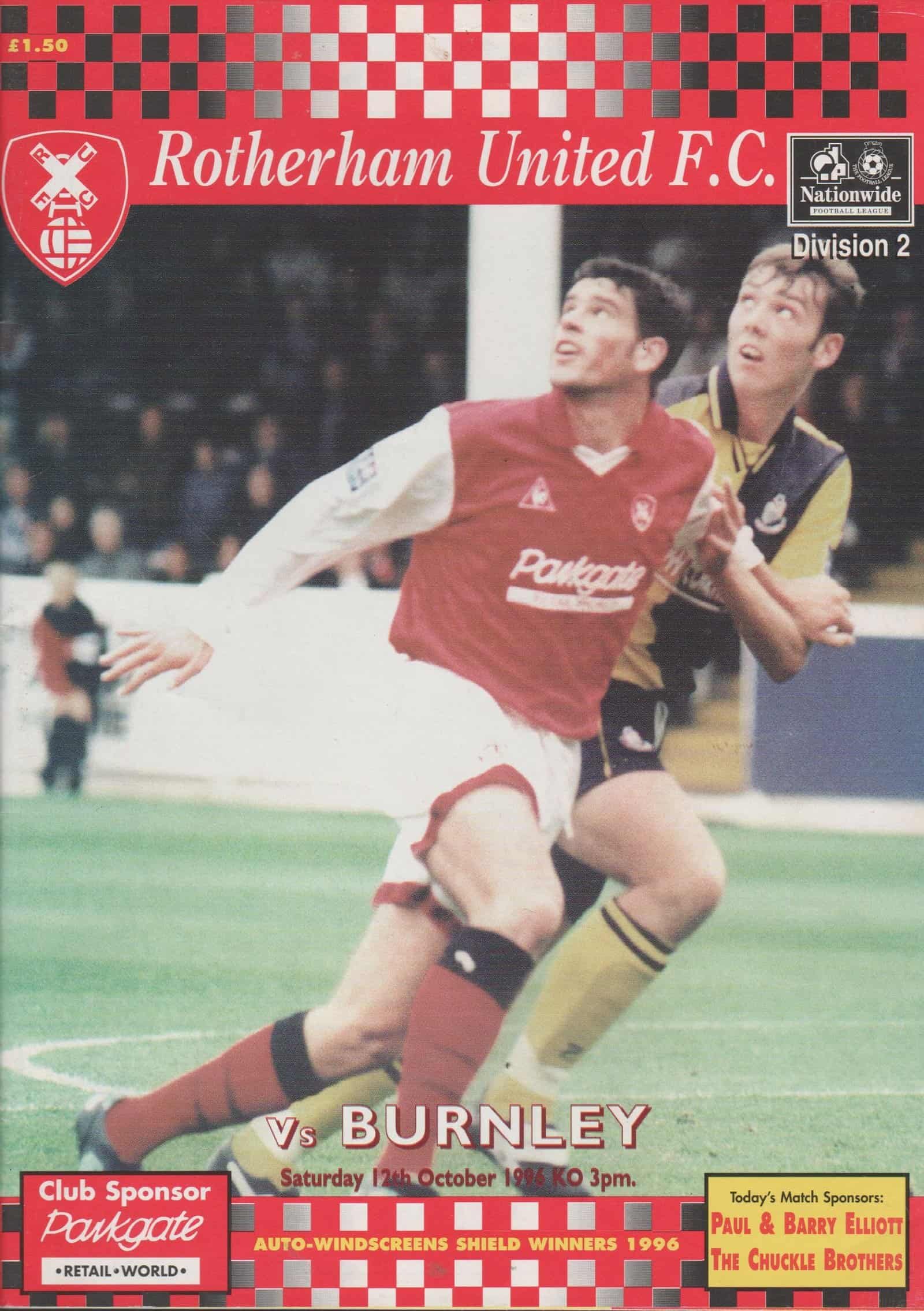 Rotherham United v Burnley 12-Oct-1996