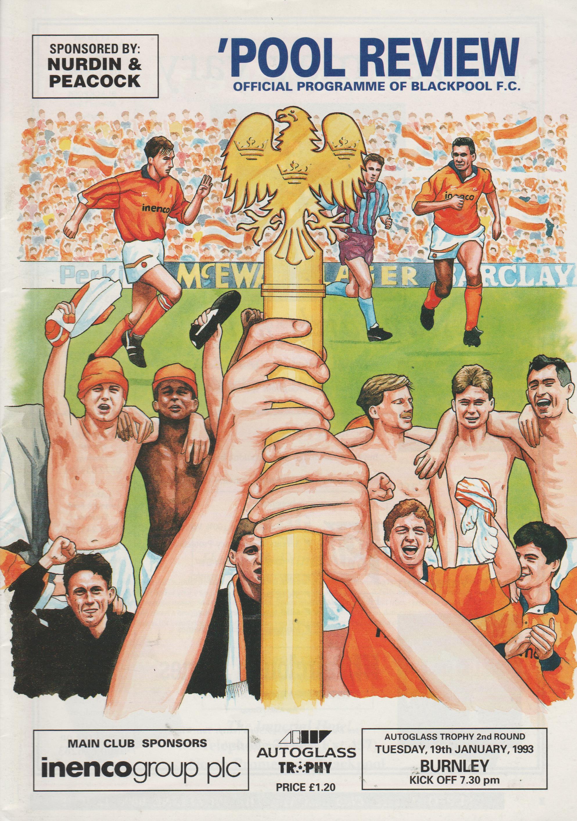 Blackpool v Burnley   18-Jan-1993
