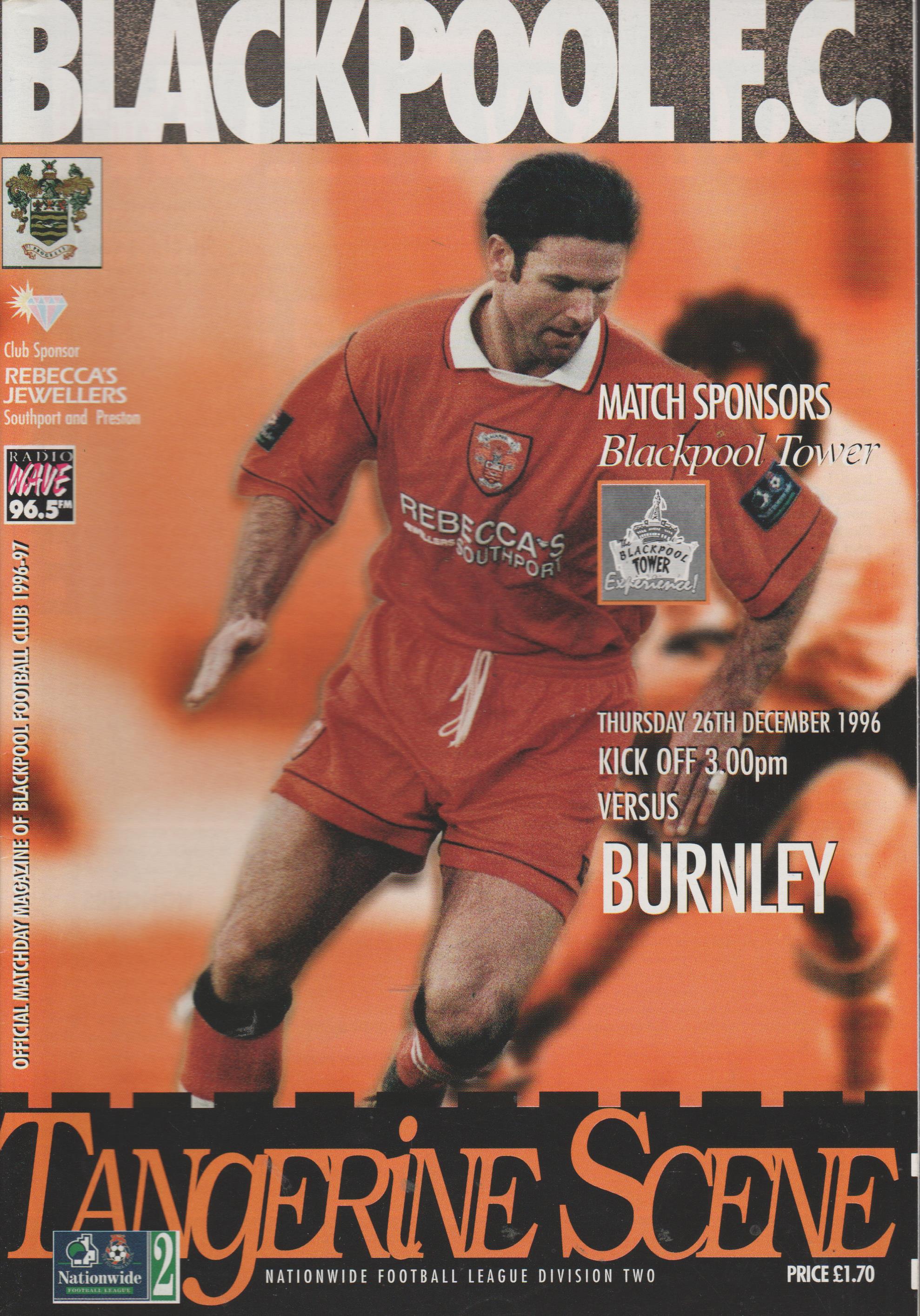 Blackpool v Burnley  26-Dec-1996
