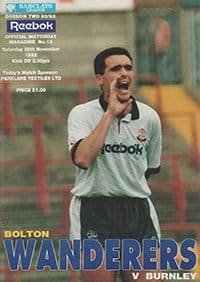 Bolton Wanderers v Burnley 28-Nov-1992