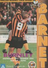 Barnet v Burnley 29-Dec-1993