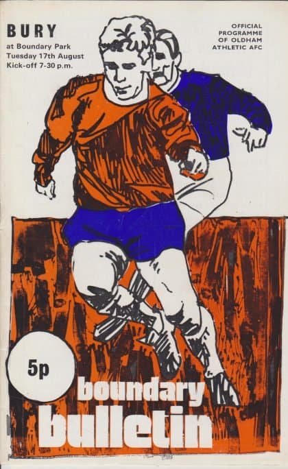 Oldham Athletic v Bury 18-Aug-1971