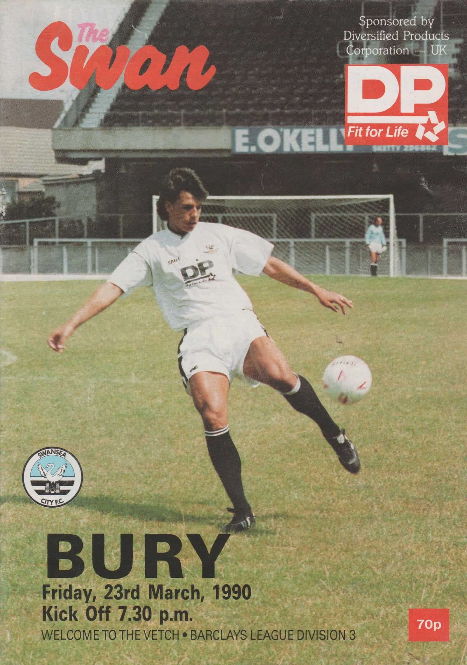 Swansea City v Bury 23-Mar-1990