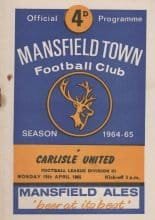Mansfield Town v Carlisle United 19-Apr-1965