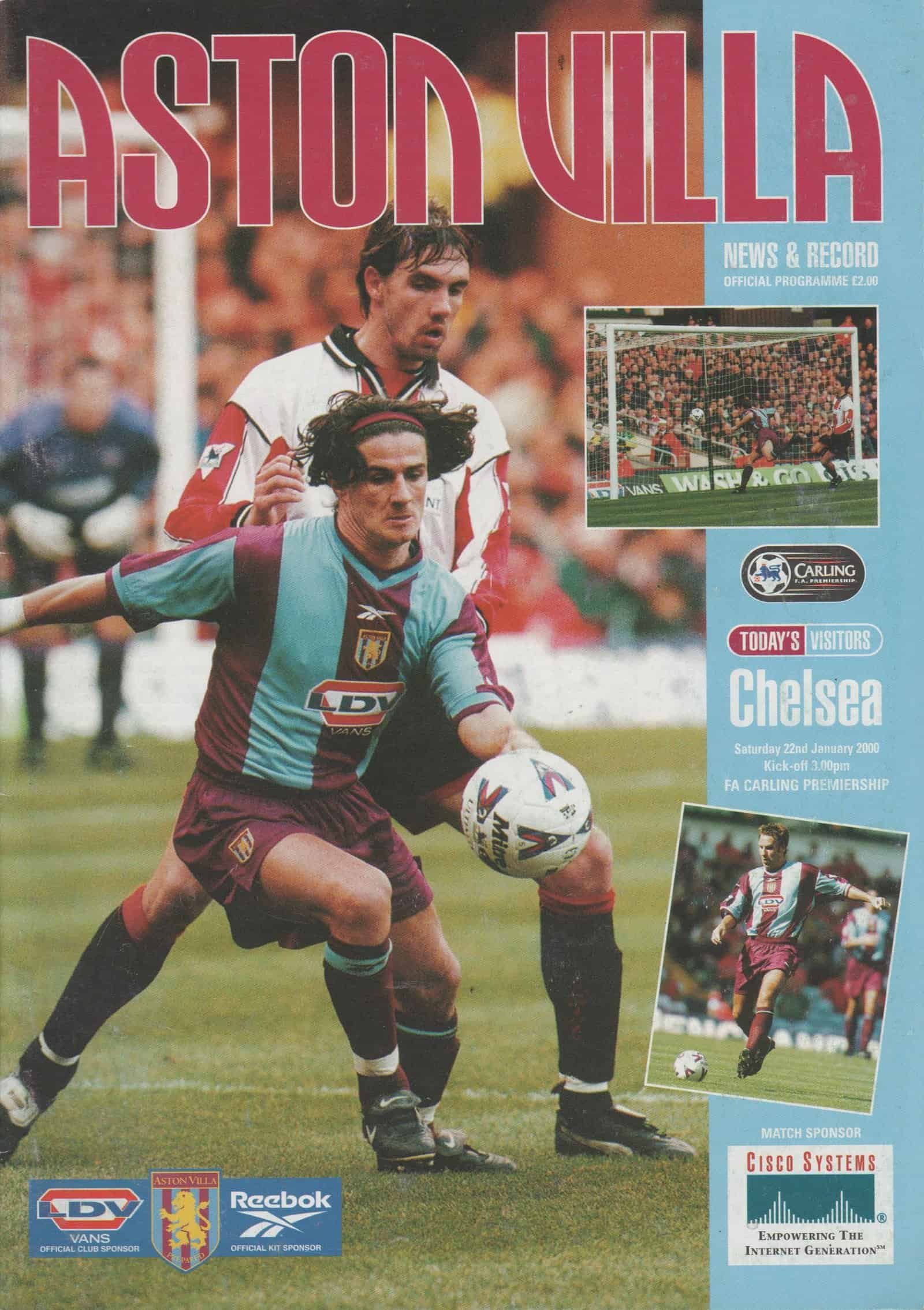 Aston Villa v Chelsea 22-Jan-2000