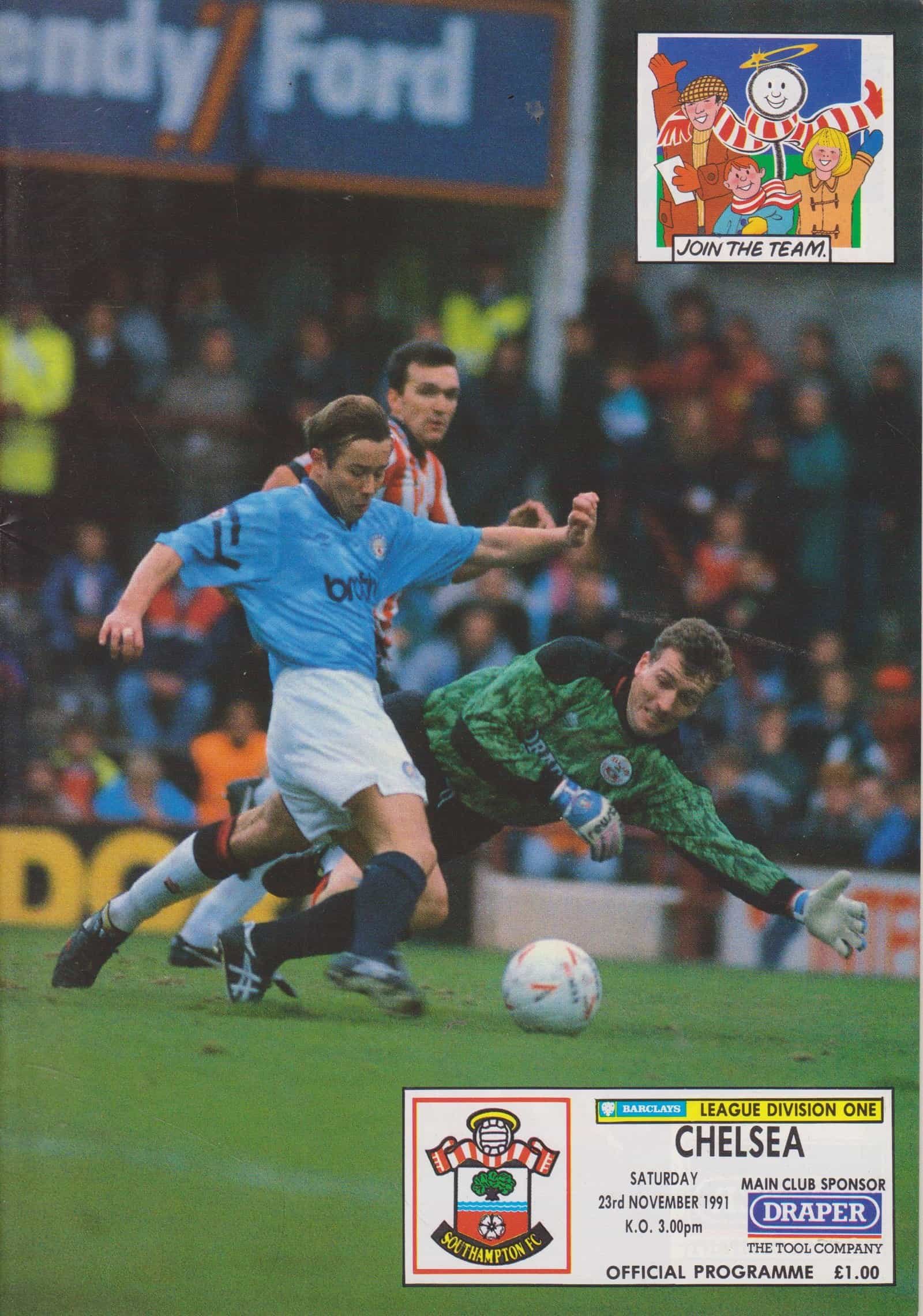 Southampton v Chelsea 23-Nov-1991