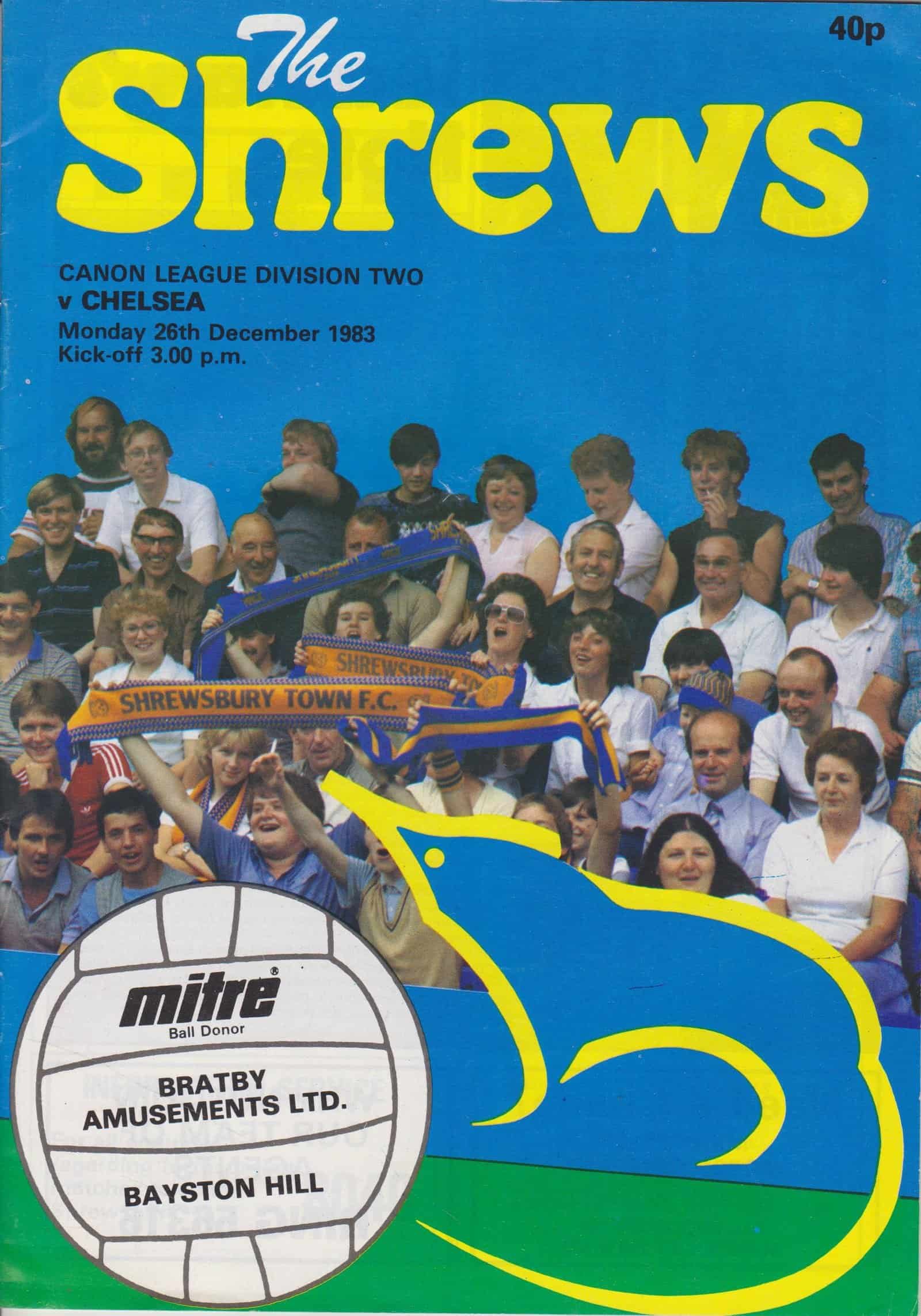 Shrewsbury Town v Chelsea 26-Dec-1983