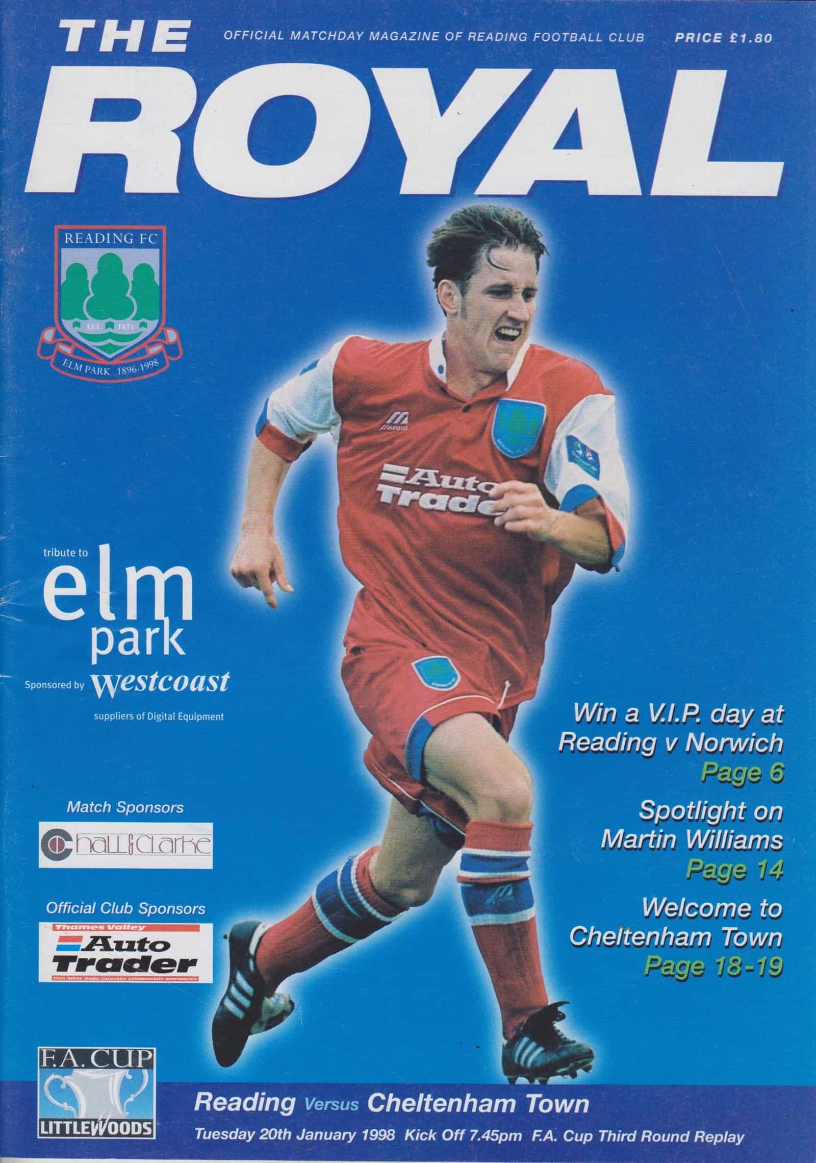 Reading v Cheltenham Town 20-Jan-1998